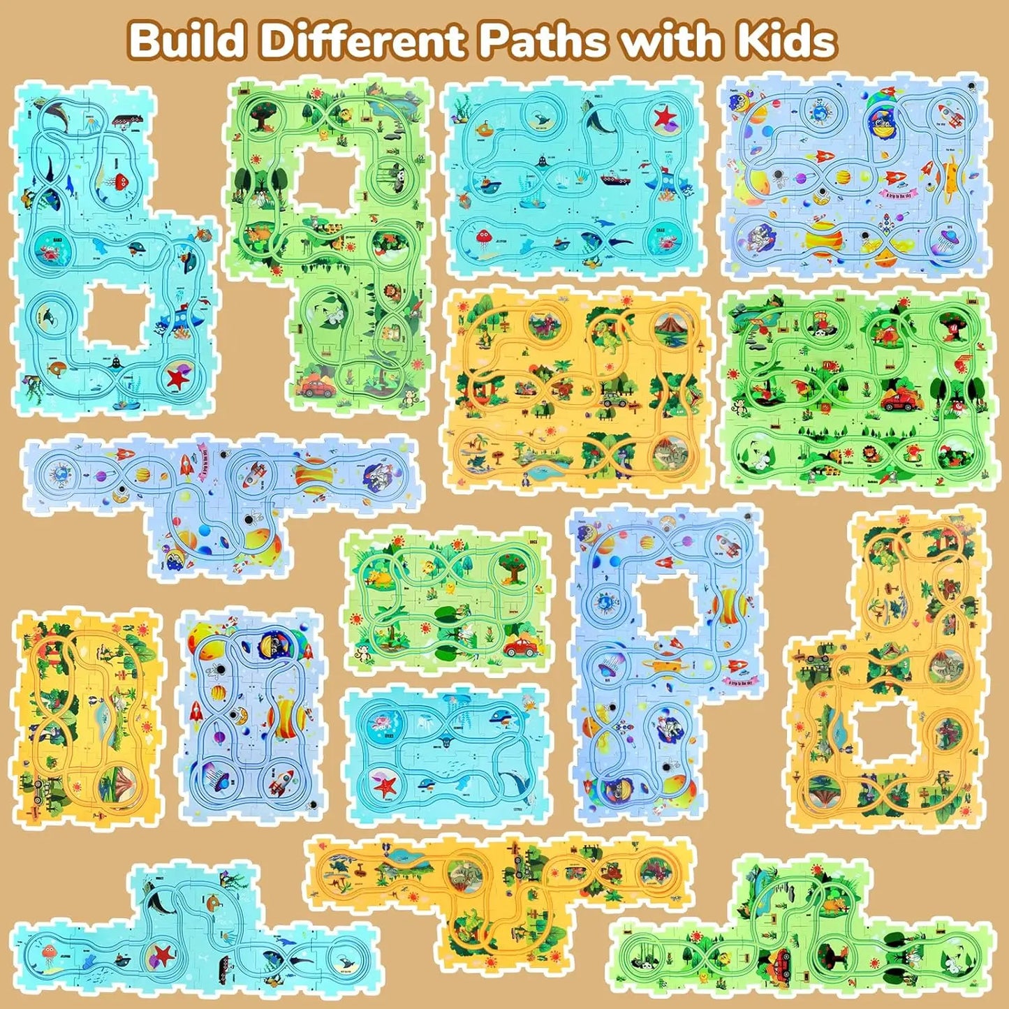 PuzzleRacer Car Track Set