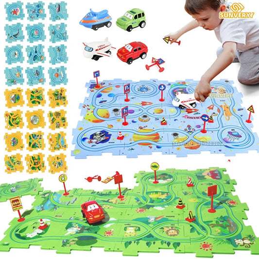 PuzzleRacer Car Track Set