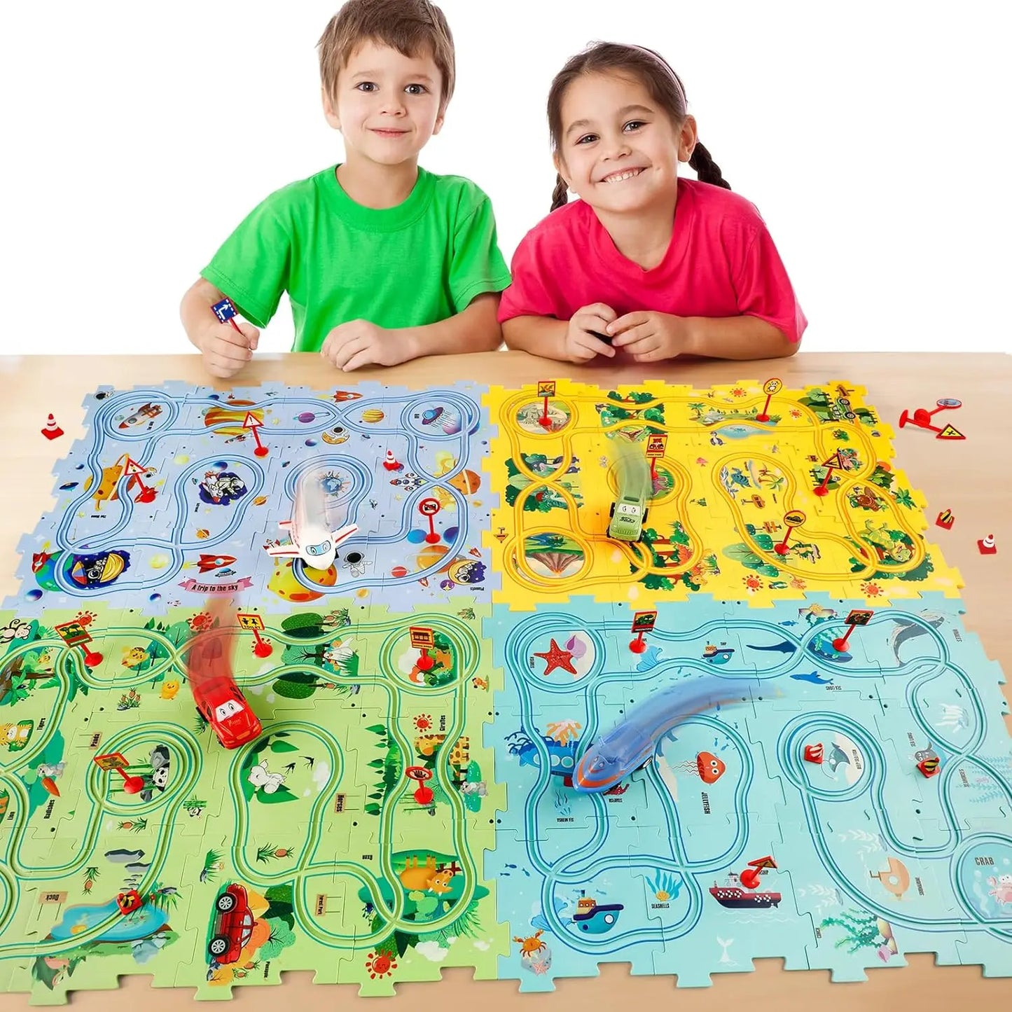 PuzzleRacer Car Track Set